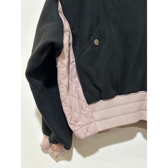 Free People Movement Snow Day Hoodie Black Beige Size XS NWOT Active Warm Comfy - Picture 6 of 15